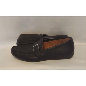 Aldo Mens Black Reggio Genuine Leather Loafers Slip-Ons Size 11 NWOT